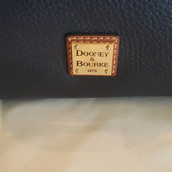 Dooney & Bourke Blue Pebble Grain Leather Satchel Shoulder Bag - Picture 3 of 13